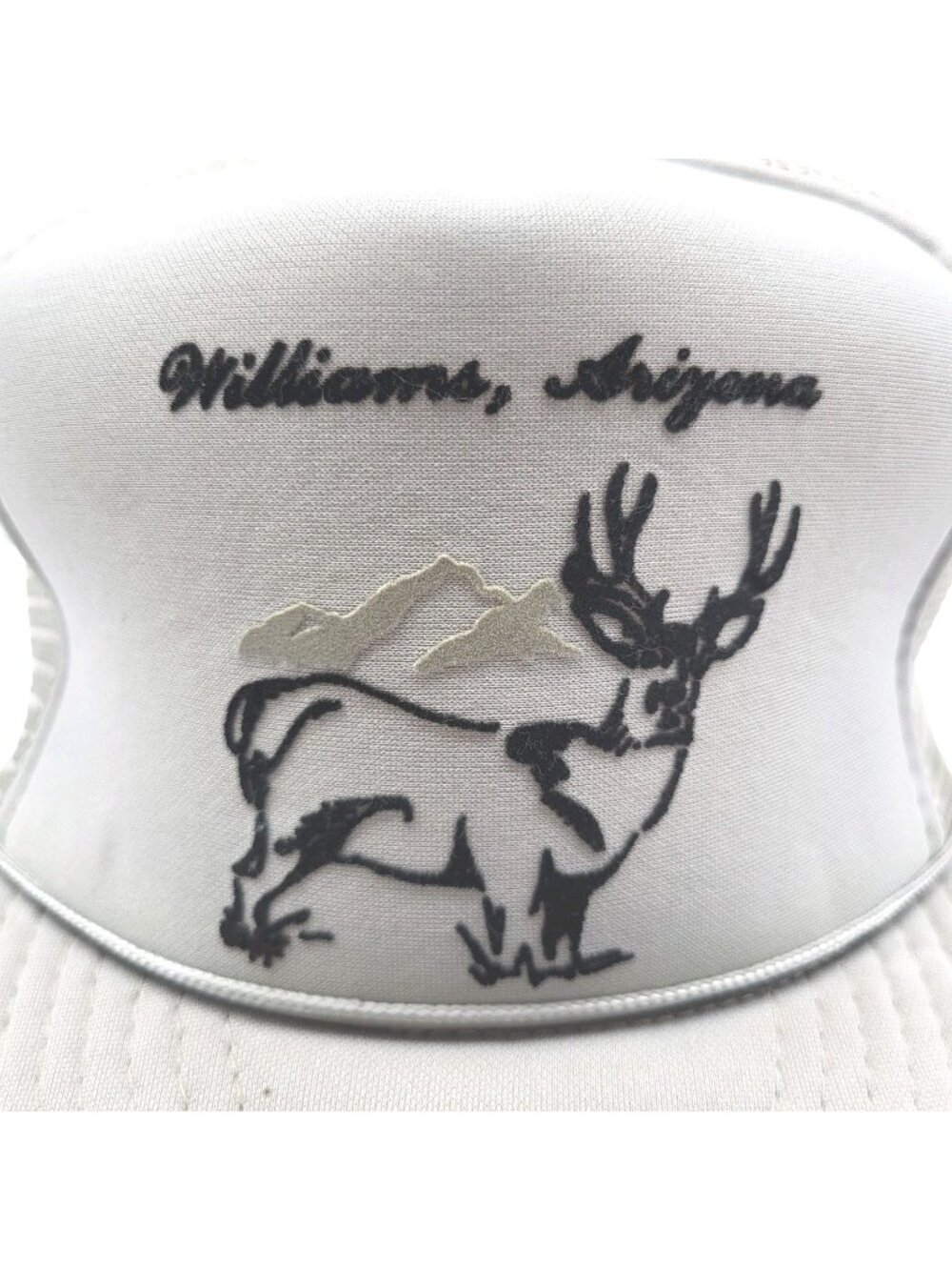 Vintage Trucker hat cap Williams AZ Deer Stag Grand Canyon Snapback